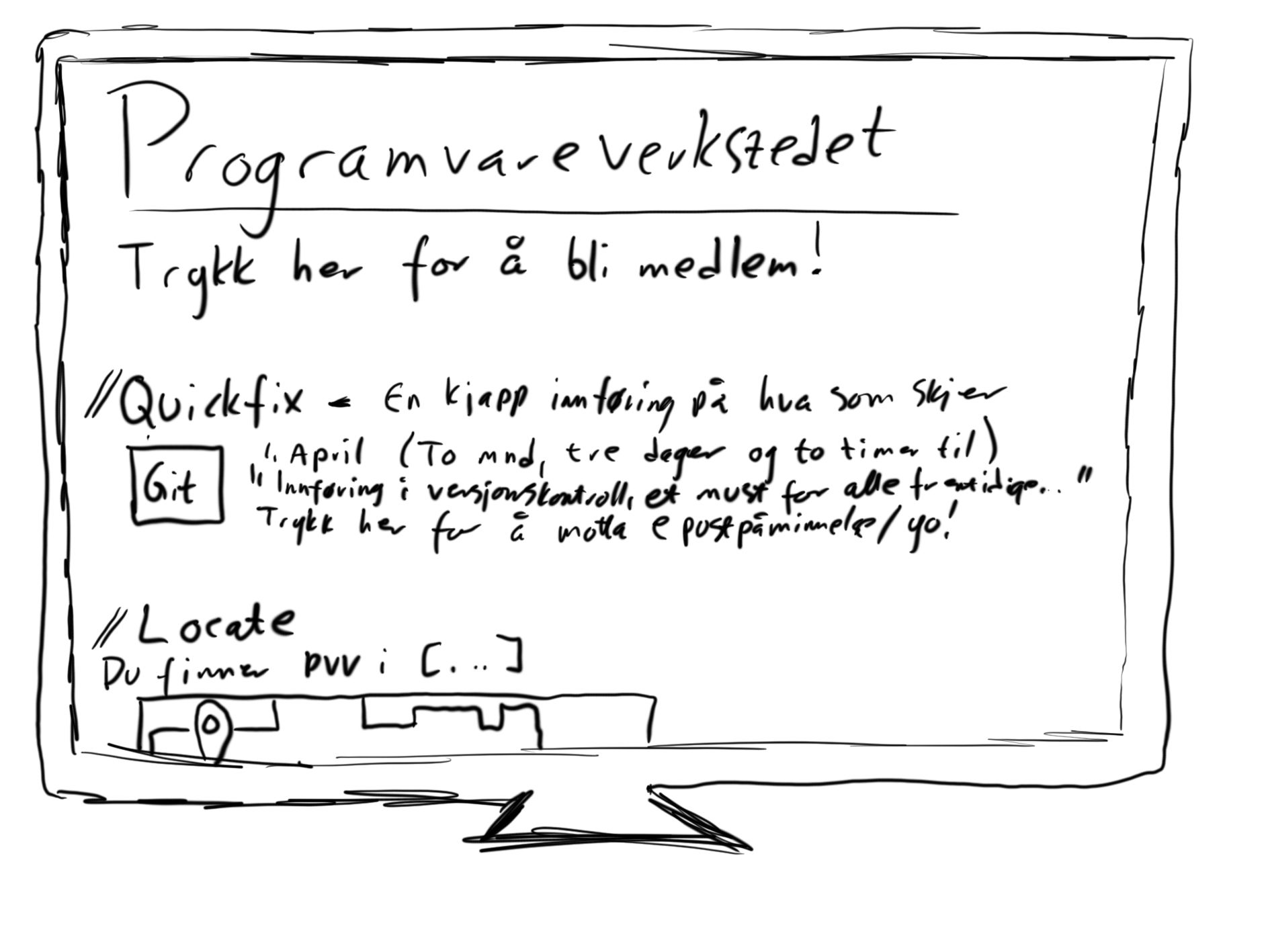 Førsteutkast av skrivebordsversjon