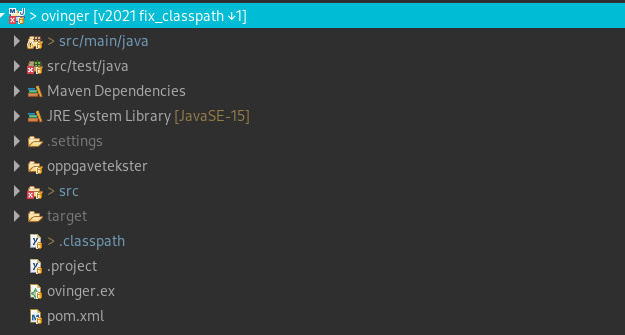 Prosjekt med .classpath