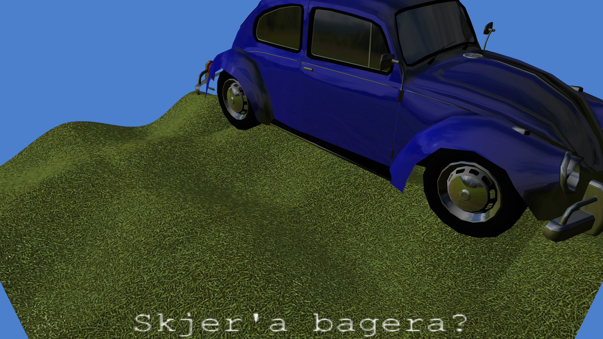 Car model with all colors, with reflection mapping applied.