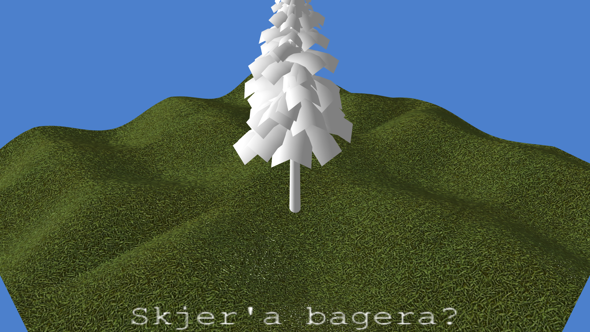 Tree model loaded from model file, no texture support yet.
