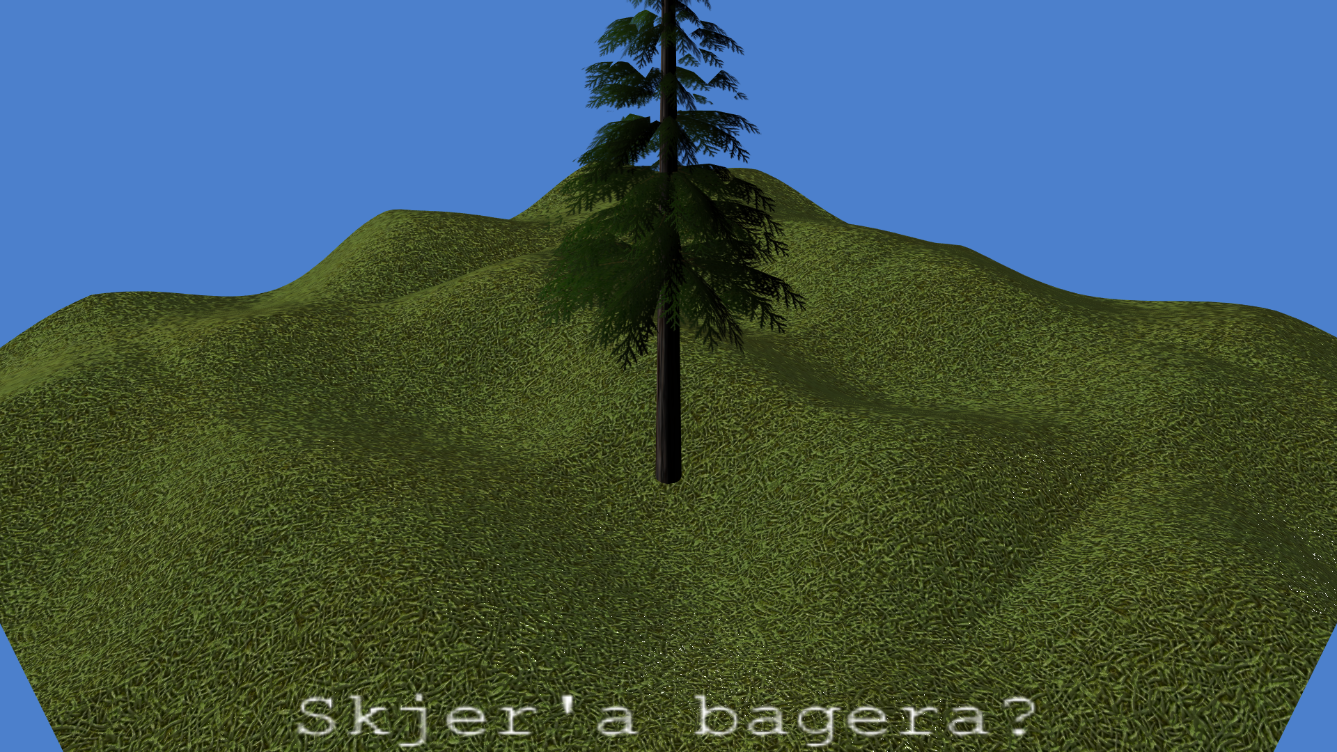 Tree model with textures, transparent meshes rendered last in sorted order.