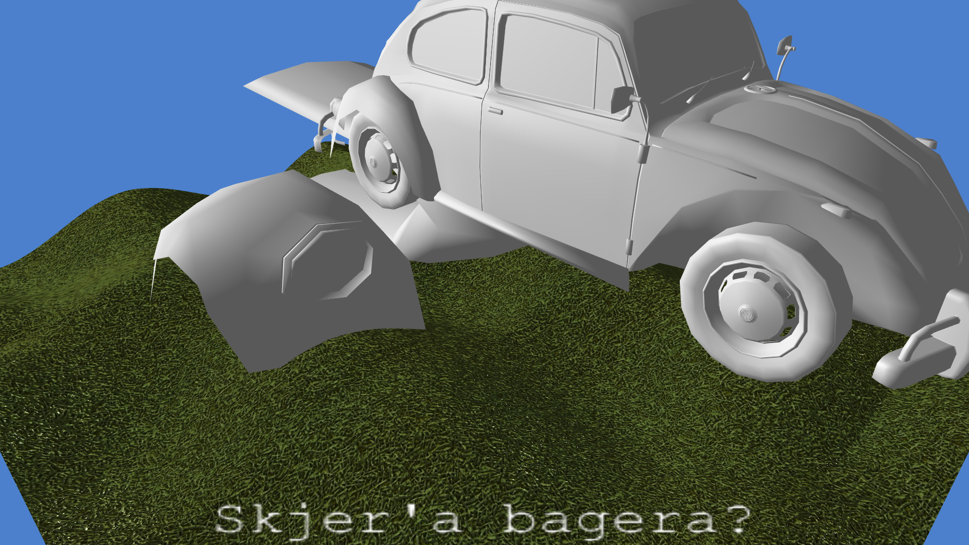 Car mesh loaded from car model, without transformations