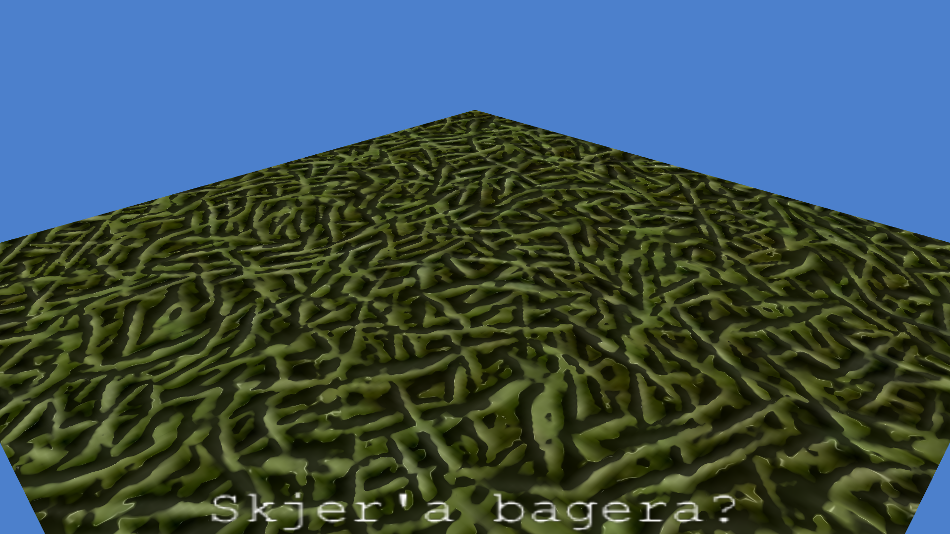 First rendering of the downloaded grass texture and normal map