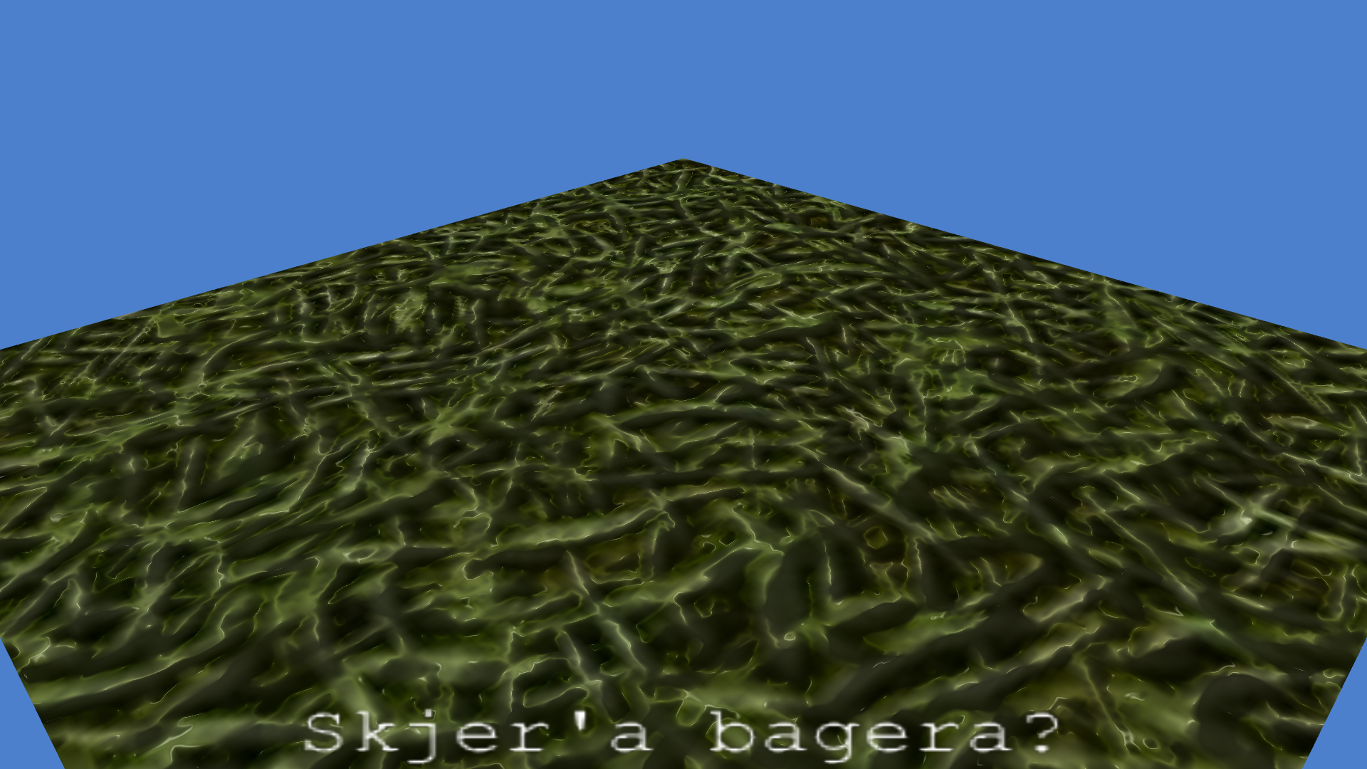 Rendering of the downloaded grass texture with flipped normal map handedness